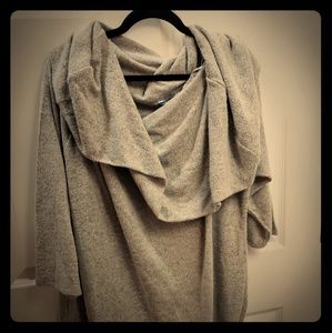 Boutique+ Super Soft Gray Off-Shoulder Sweater EUC